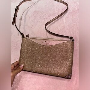 Kate Spade Rose Gold Glitter Crossbody